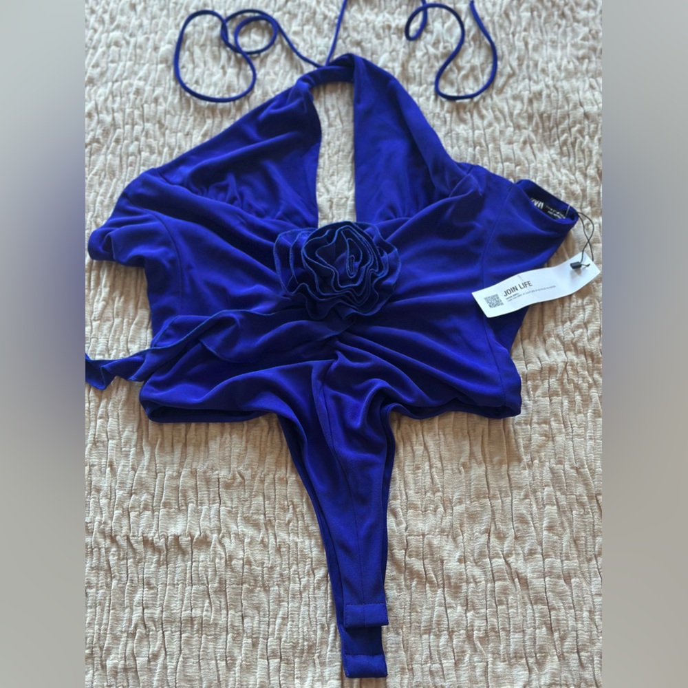 Vibrant Blue Halter Dress